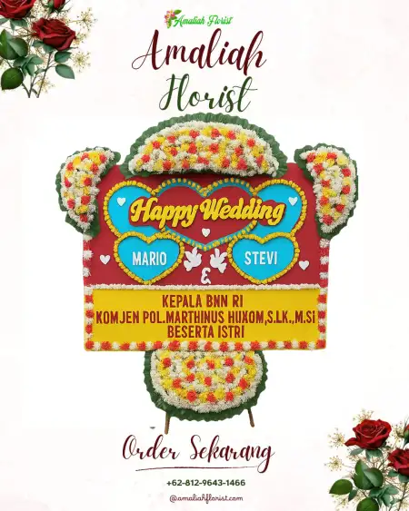 Papan Bunga Pernikahan Lencoh